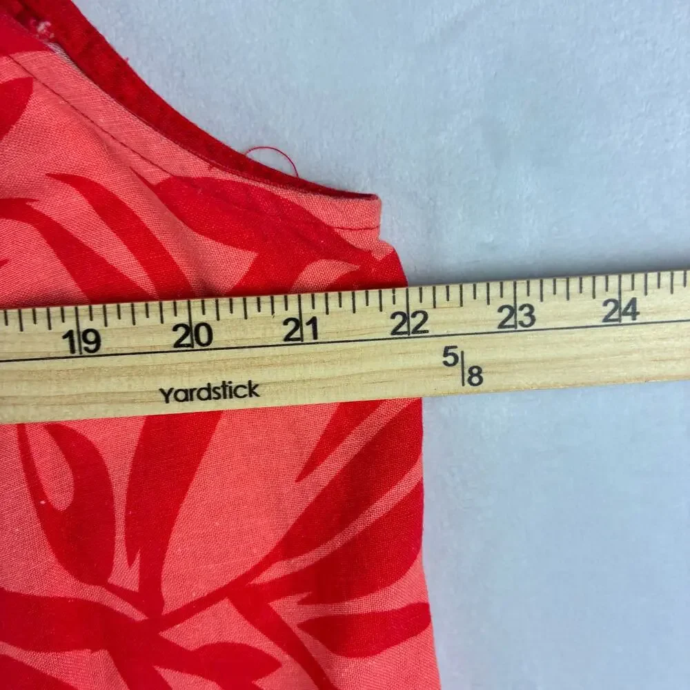 Appraisal 2 Piece Tank Skirt Outfit Linen Blend Women’s XL Tropical Vacation Red